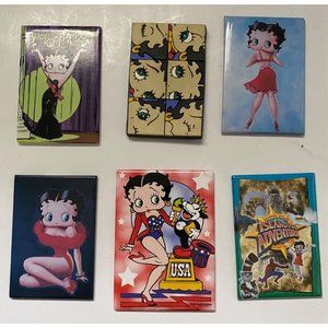 Vintage 1997-02 Betty Boop Magnet Set Lot of 6 Pre-Owned GUC
